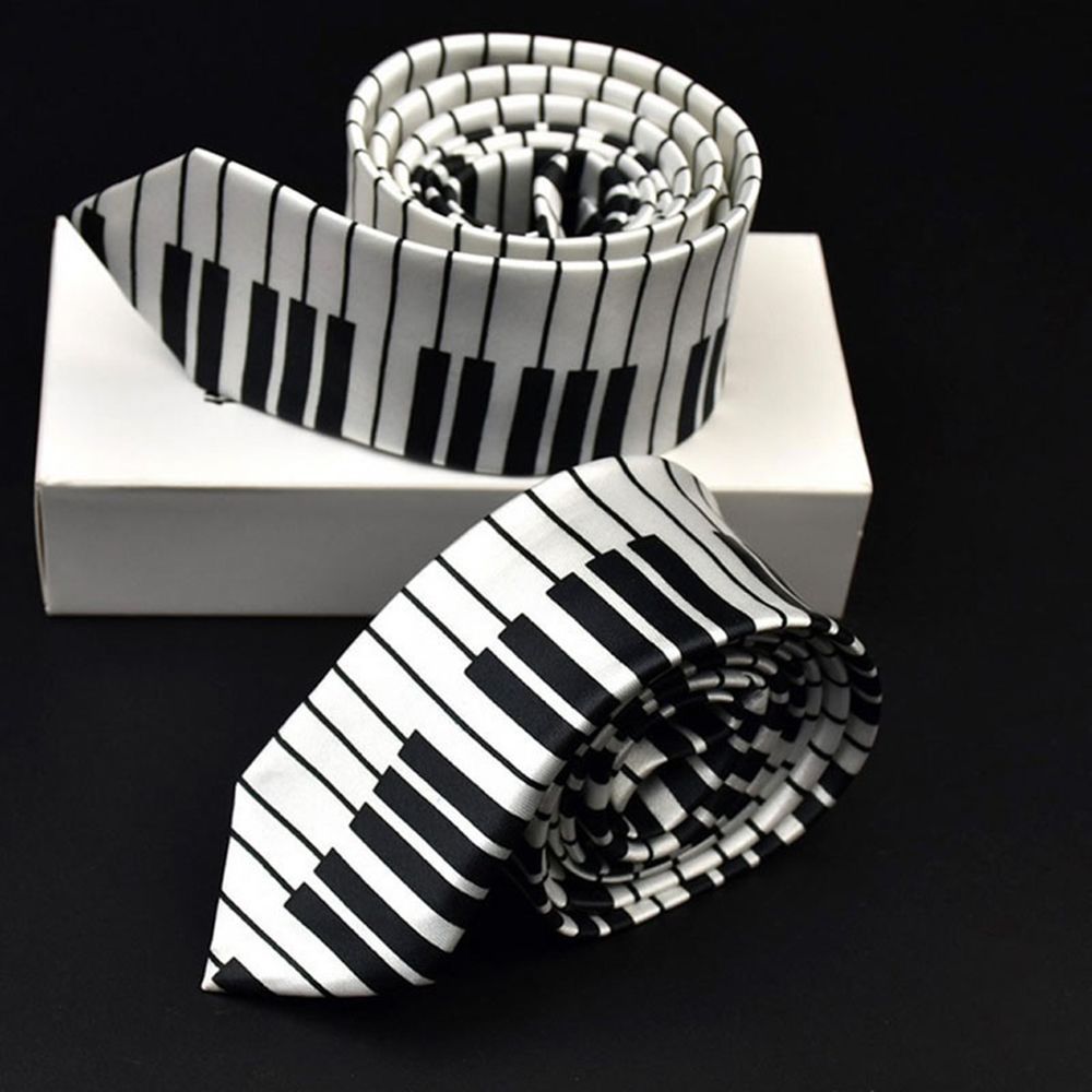 Skinny Piano Black & White Men - Skinny Tie Men 리뷰 및 가격