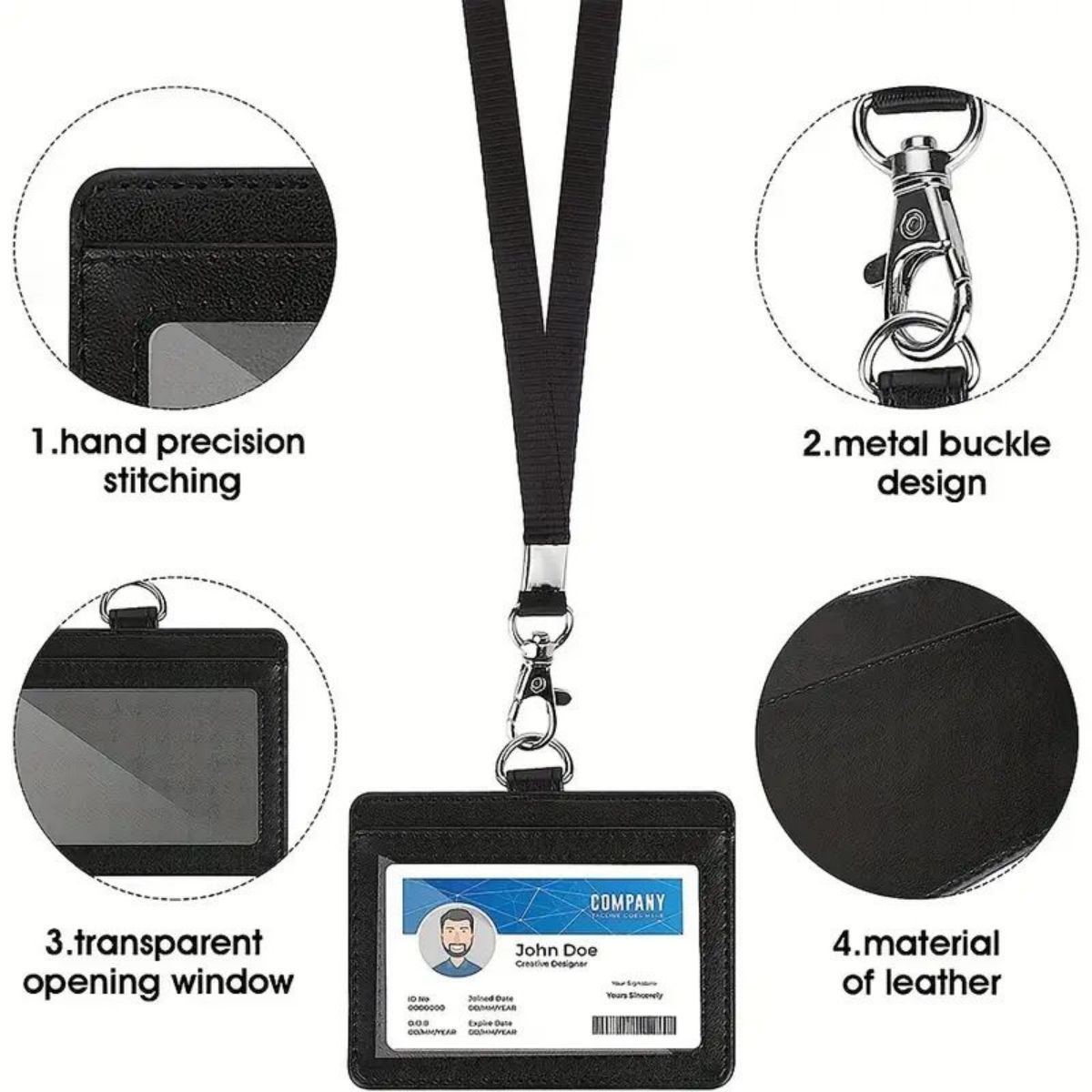 1 pc Horizontal ID badge holde - Lanyard Badge Holder 리뷰 및 가격