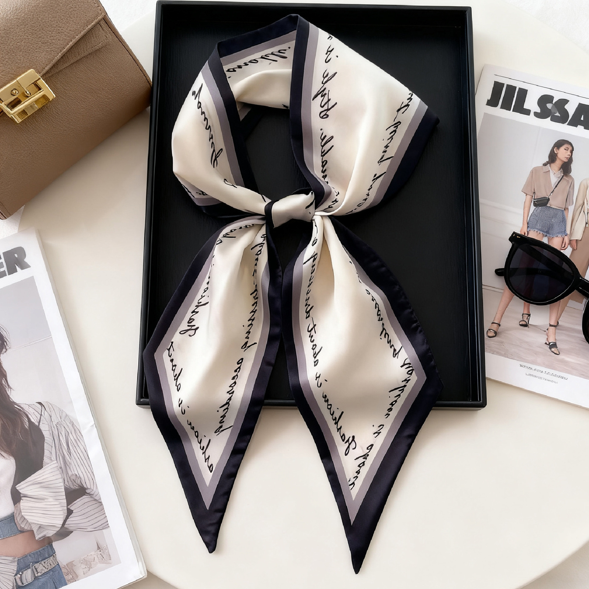 Luxury Long Neckerchief Skinny - Silk Neck Scarf 리뷰 및 가격