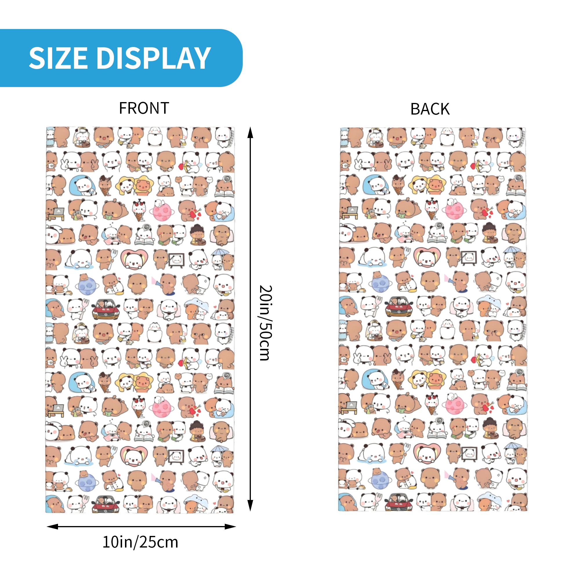 Custom Bear Cartoon Peach And  - Neck Warmer Tube 리뷰 및 가격