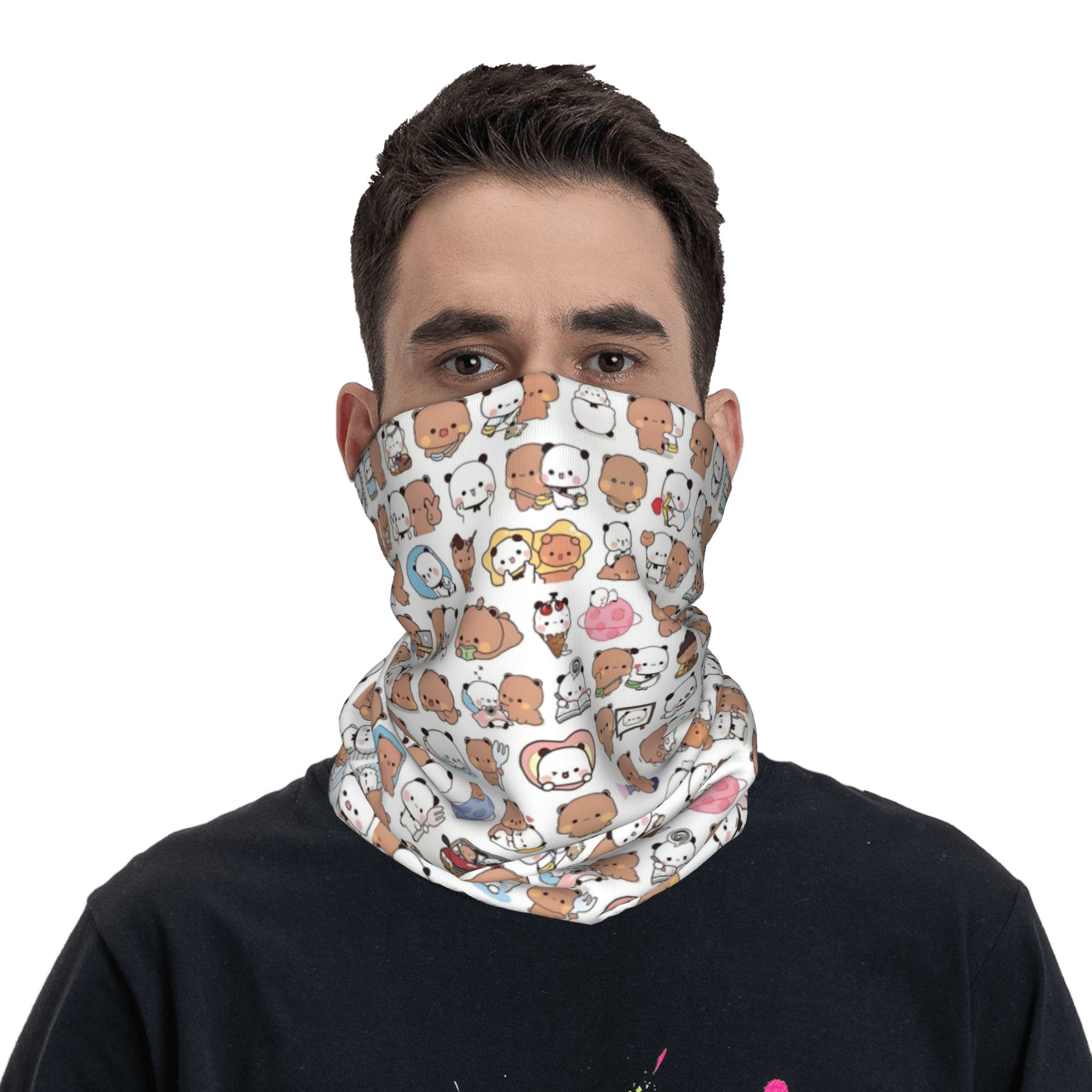 Custom Bear Cartoon Peach And  - Neck Warmer Tube 리뷰 및 가격