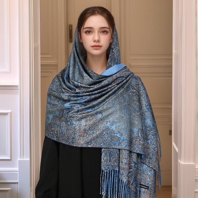 Luxury Paisley Pashmina Shawl  - Woven Scarf Blanket 리뷰 및 가격