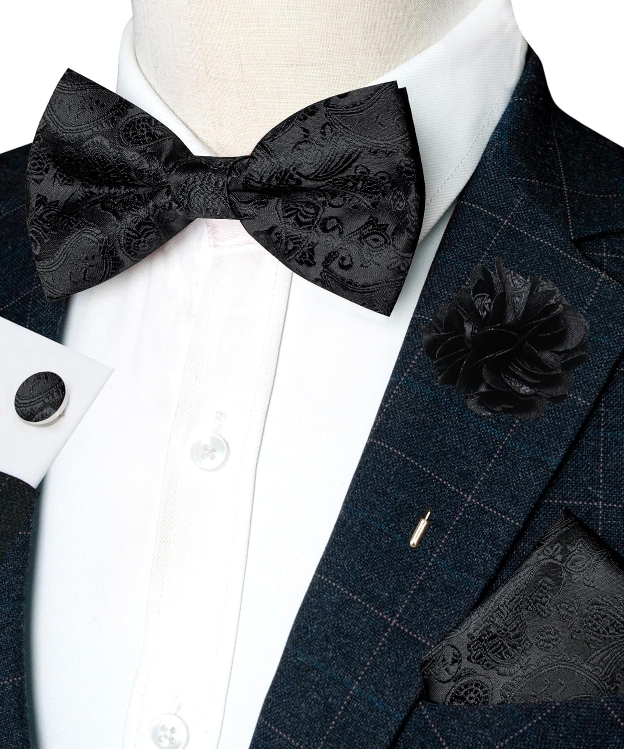 Paisley Pre-tied Bow Tie and P - Bow Tie Pre Tied 리뷰 및 가격