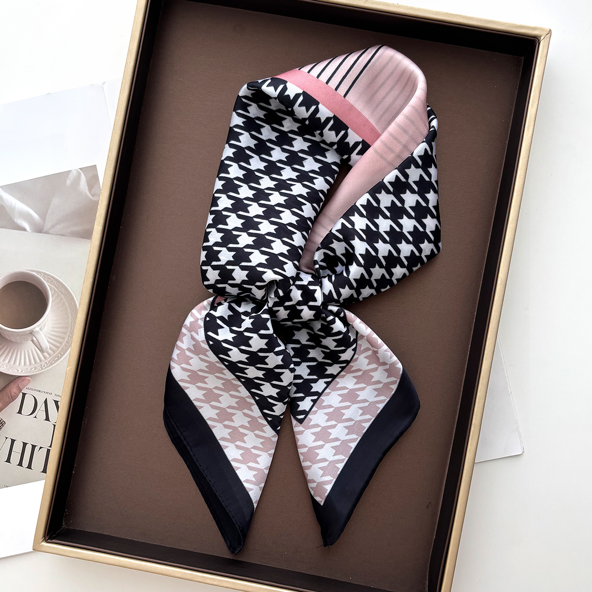 New Printed Square Scarf For W - Scarf Silk Square 리뷰 및 가격