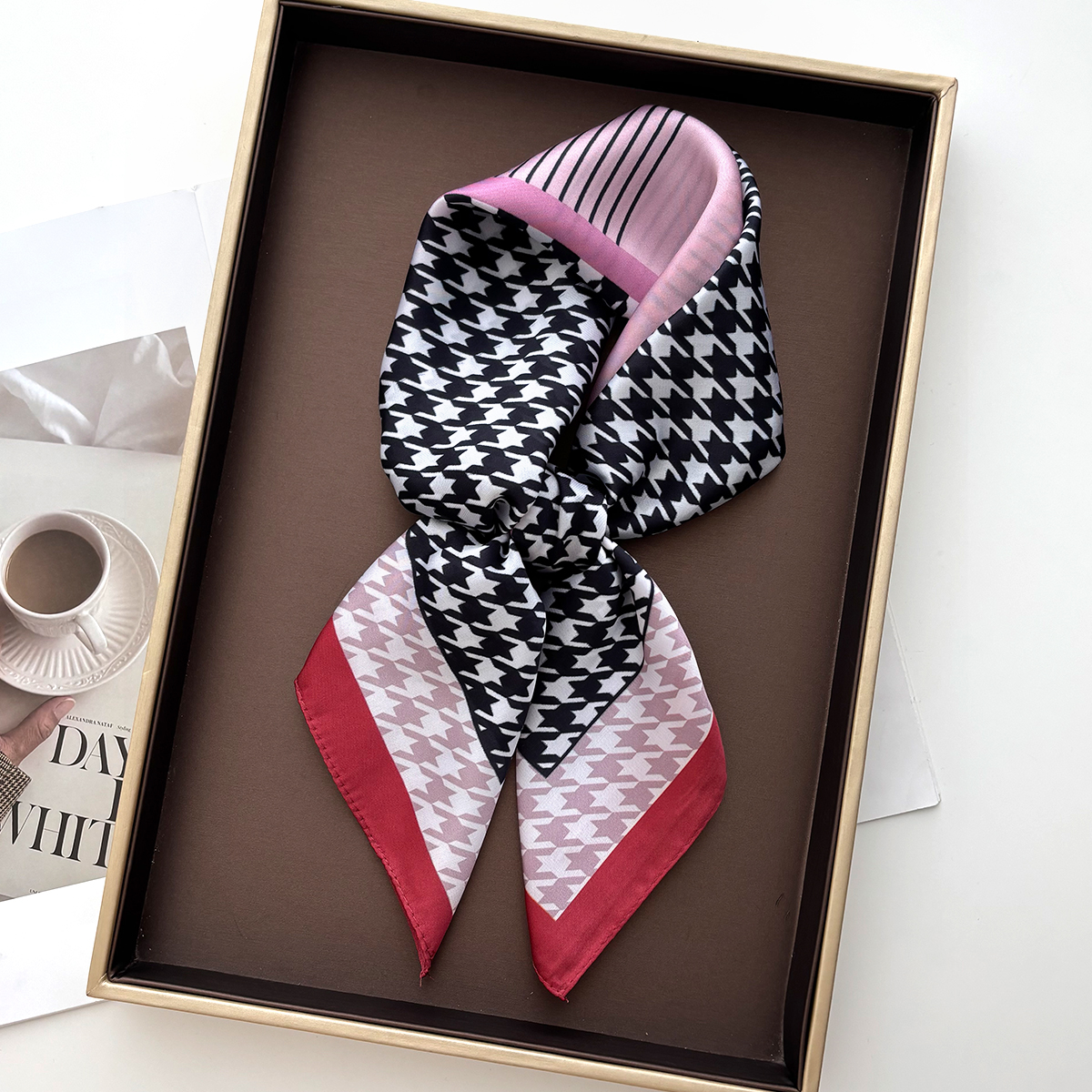 New Printed Square Scarf For W - Scarf Silk Square 리뷰 및 가격
