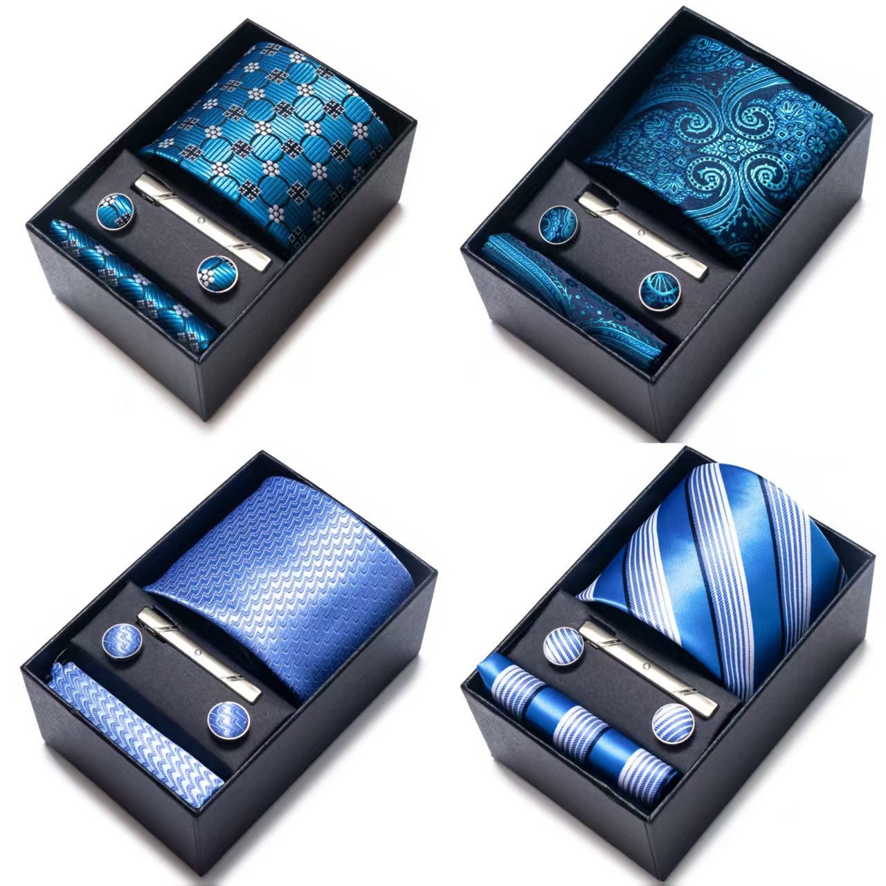 Bright Color Paisley Men's Tie - Pocket Square Set 리뷰 및 가격