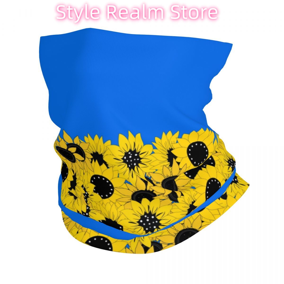 Blue Sunflower Printed Winter  - Neck Warmer Tube 리뷰 및 가격