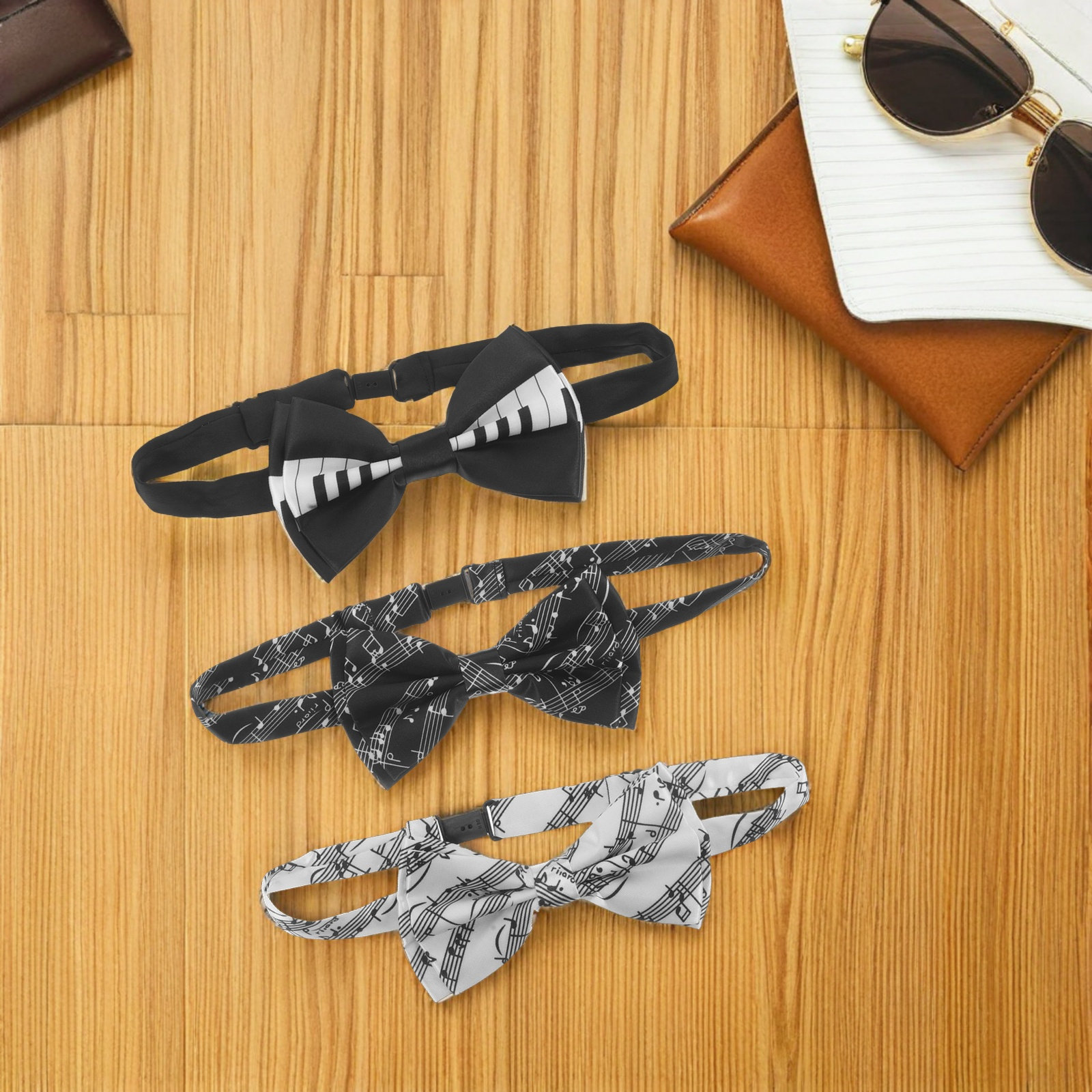 3Pcs Music Bow Tie Set Piano K - Bow Tie Pre Tied 리뷰 및 가격