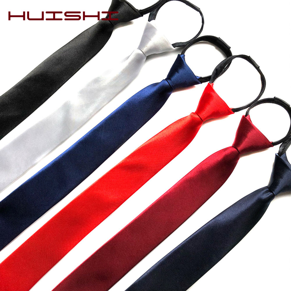 HUISHI Pre-tied Zipper Tie Nec - Skinny Tie Men 리뷰 및 가격