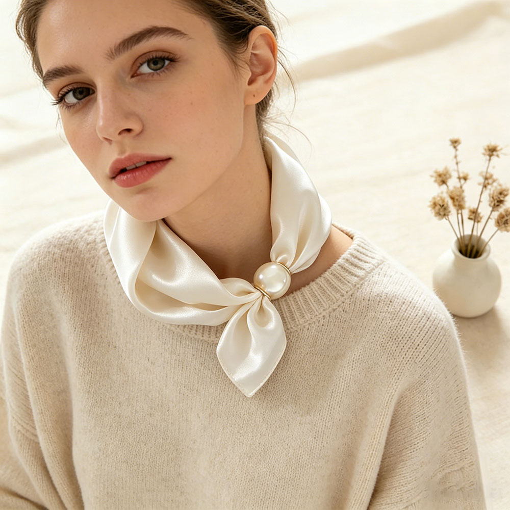 Scarf Chain Silk Lazy Magnetic - Ascot Neck Scarf 리뷰 및 가격