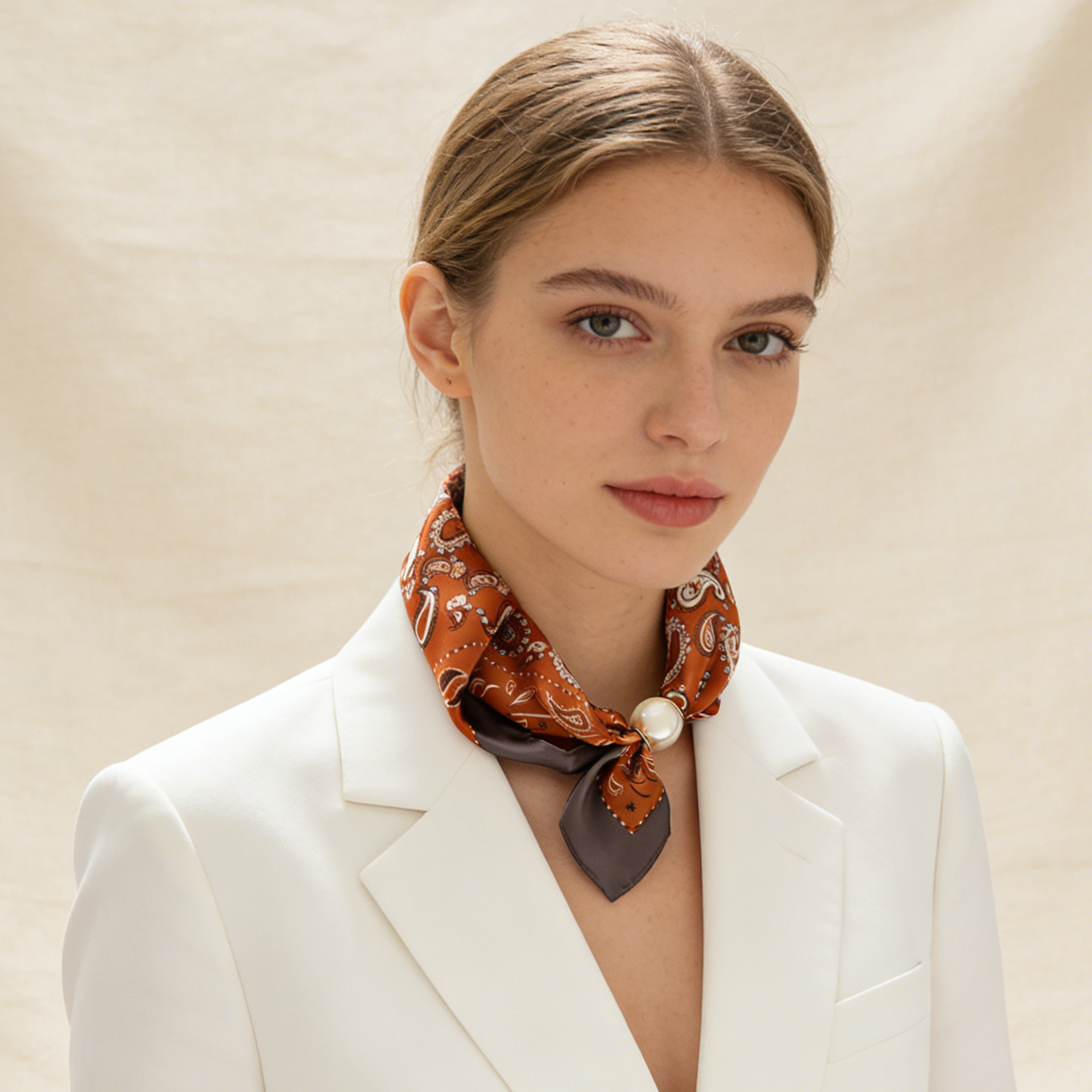 Scarf Chain Silk Lazy Magnetic - Ascot Neck Scarf 리뷰 및 가격