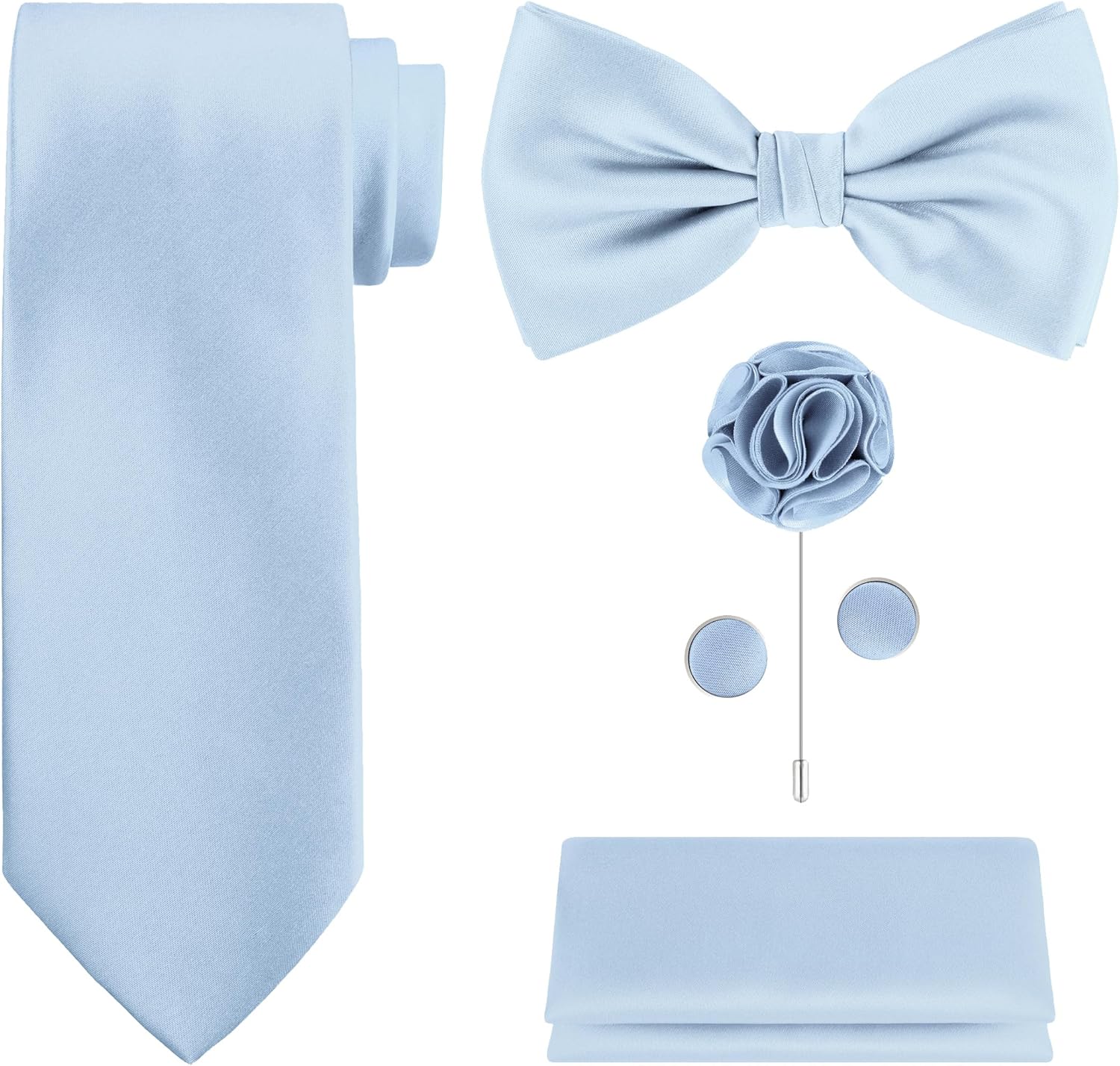 5-Piece Tie Set in White or Bl - Pocket Square Set 리뷰 및 가격