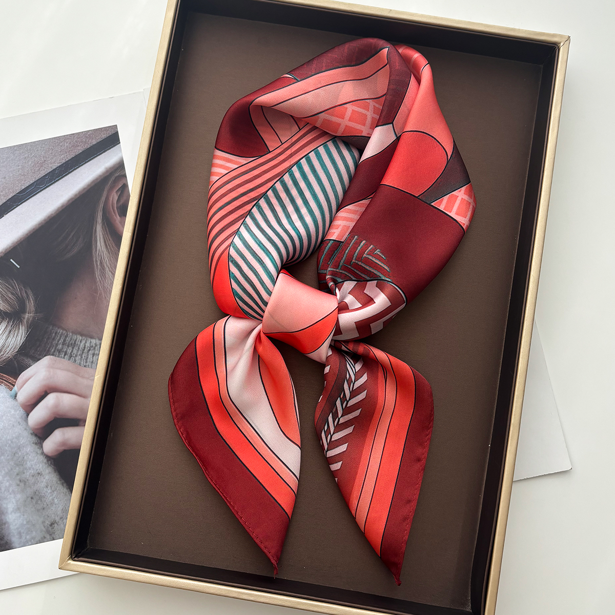 Luxury Square Scarf For Women  - Scarf Silk Square 리뷰 및 가격