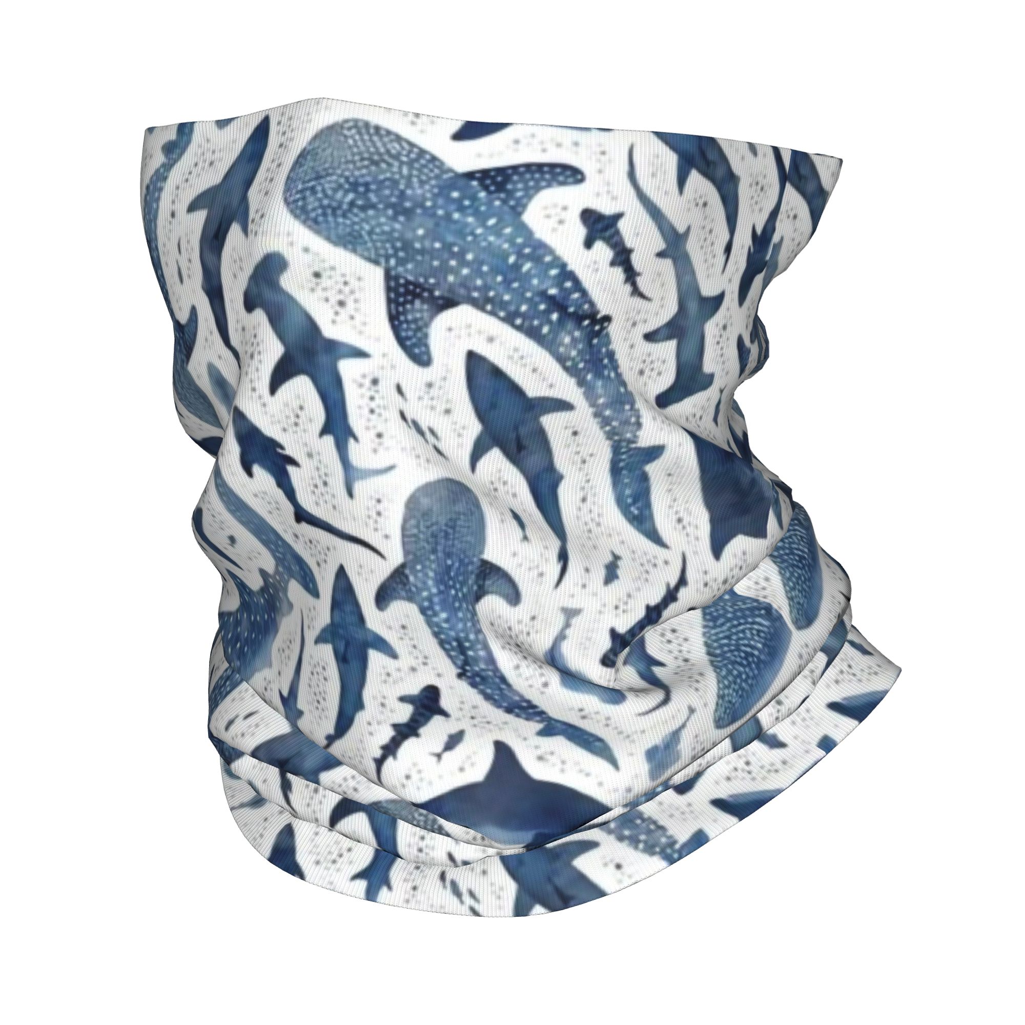 Custom Blue Watercolour Shark  - Neck Warmer Tube 리뷰 및 가격