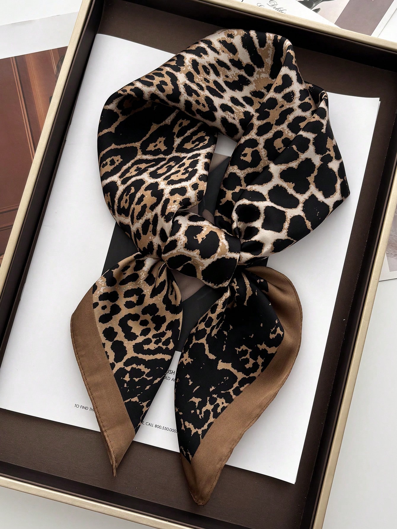 1pc Luxury Brand Leopard Print - Bandana Cotton 리뷰 및 가격