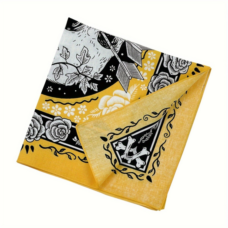 Skull Arrow Retro Headscarf Sq - Bandana Cotton 리뷰 및 가격