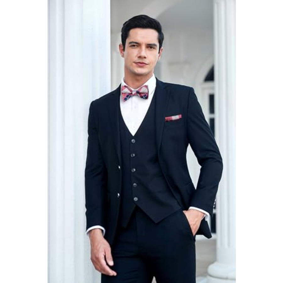 Bow Ties for Men Check Plaid S - Pocket Square Set 리뷰 및 가격