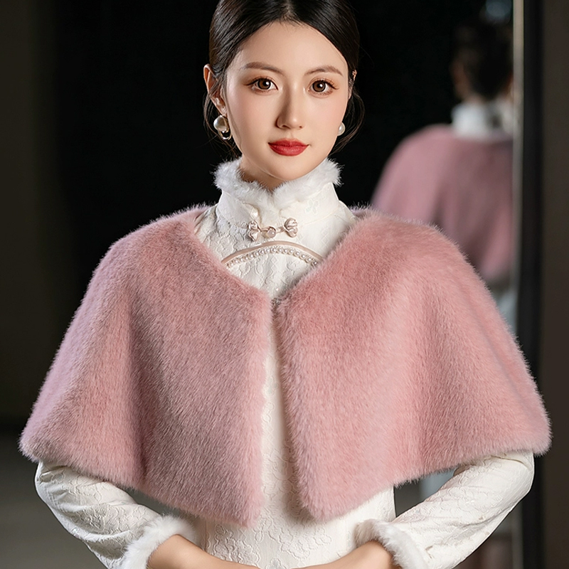 Women Winter Faux Fur Shawl El - Stole Wedding Shawl 리뷰 및 가격