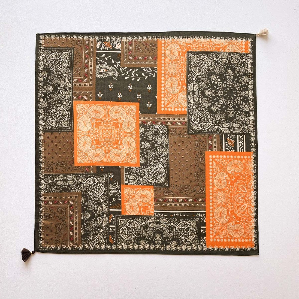 Tassel Scarf Women Square Cott - Bandana Cotton 리뷰 및 가격