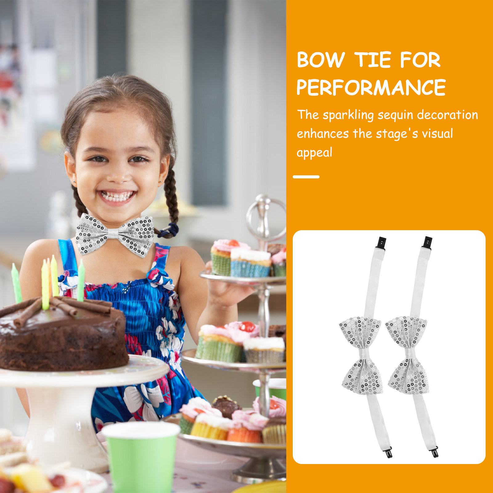 5Pcs Sequin Bow Ties for Kids  - Bow Tie Pre Tied 리뷰 및 가격