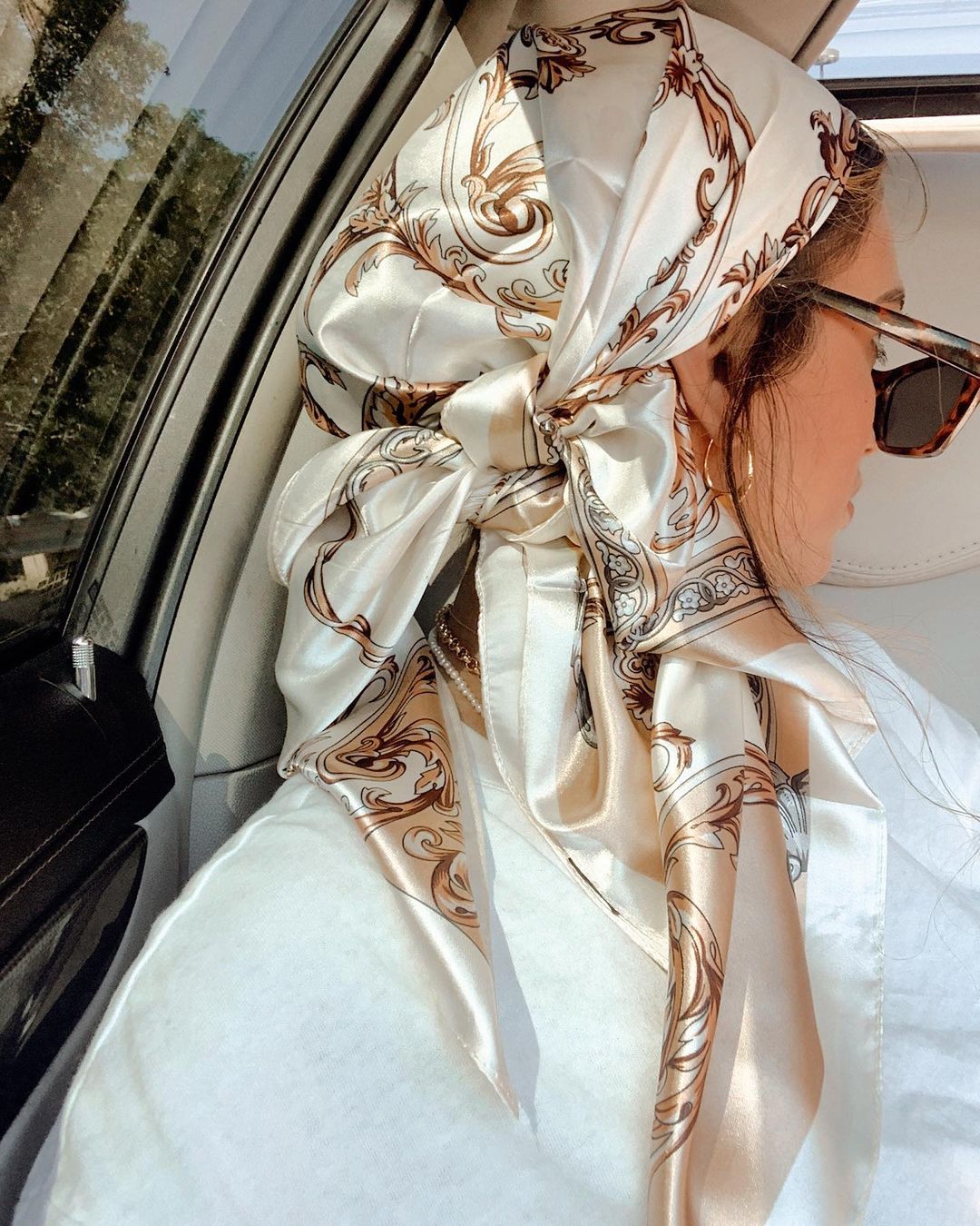Satin Square Scarf Women Musli - Scarf Silk Square 리뷰 및 가격