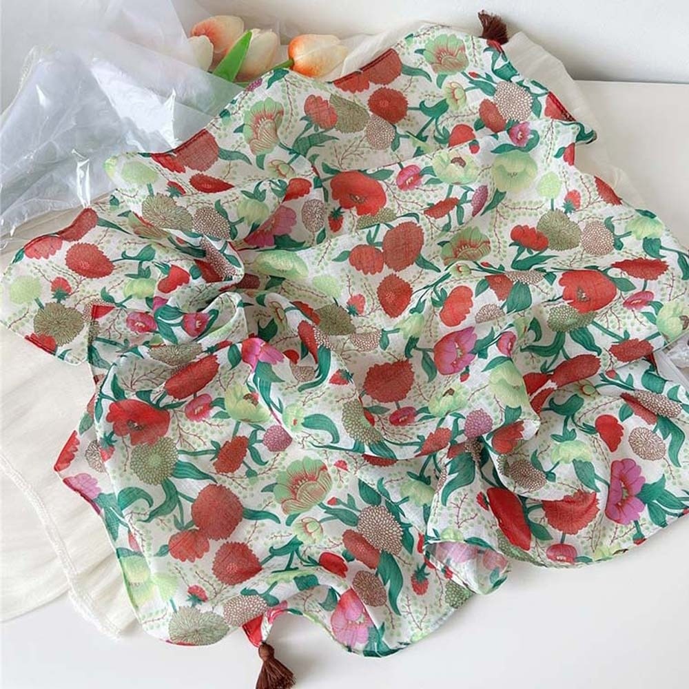 Neck Wrap Cotton-Linen Square  - Bandana Cotton 리뷰 및 가격