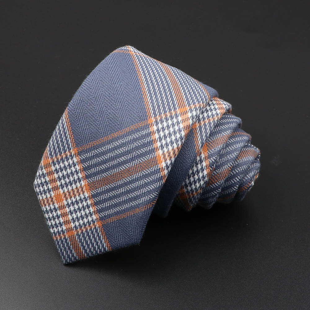 Classic Black Grey Plaid Cotto - Skinny Tie Men 리뷰 및 가격
