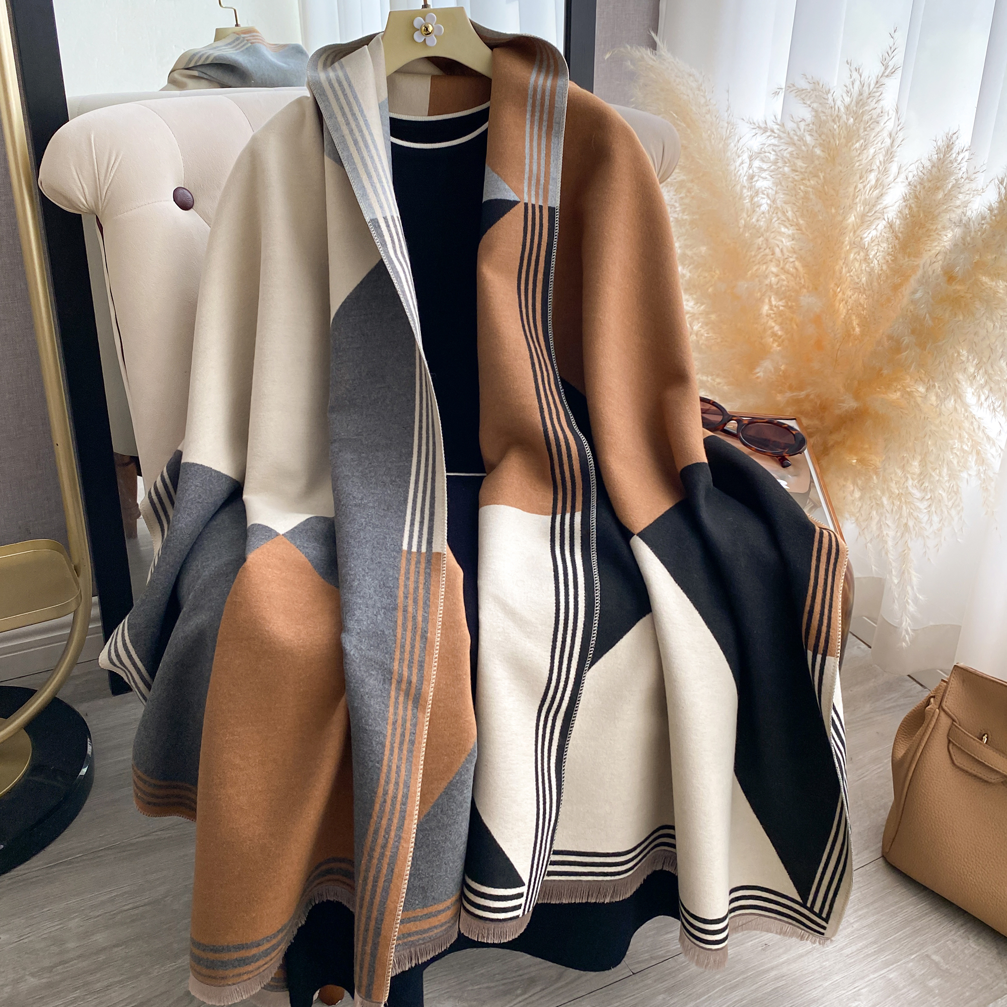 2025 Luxury Winter Cashmere Sc - Woven Scarf Blanket 리뷰 및 가격