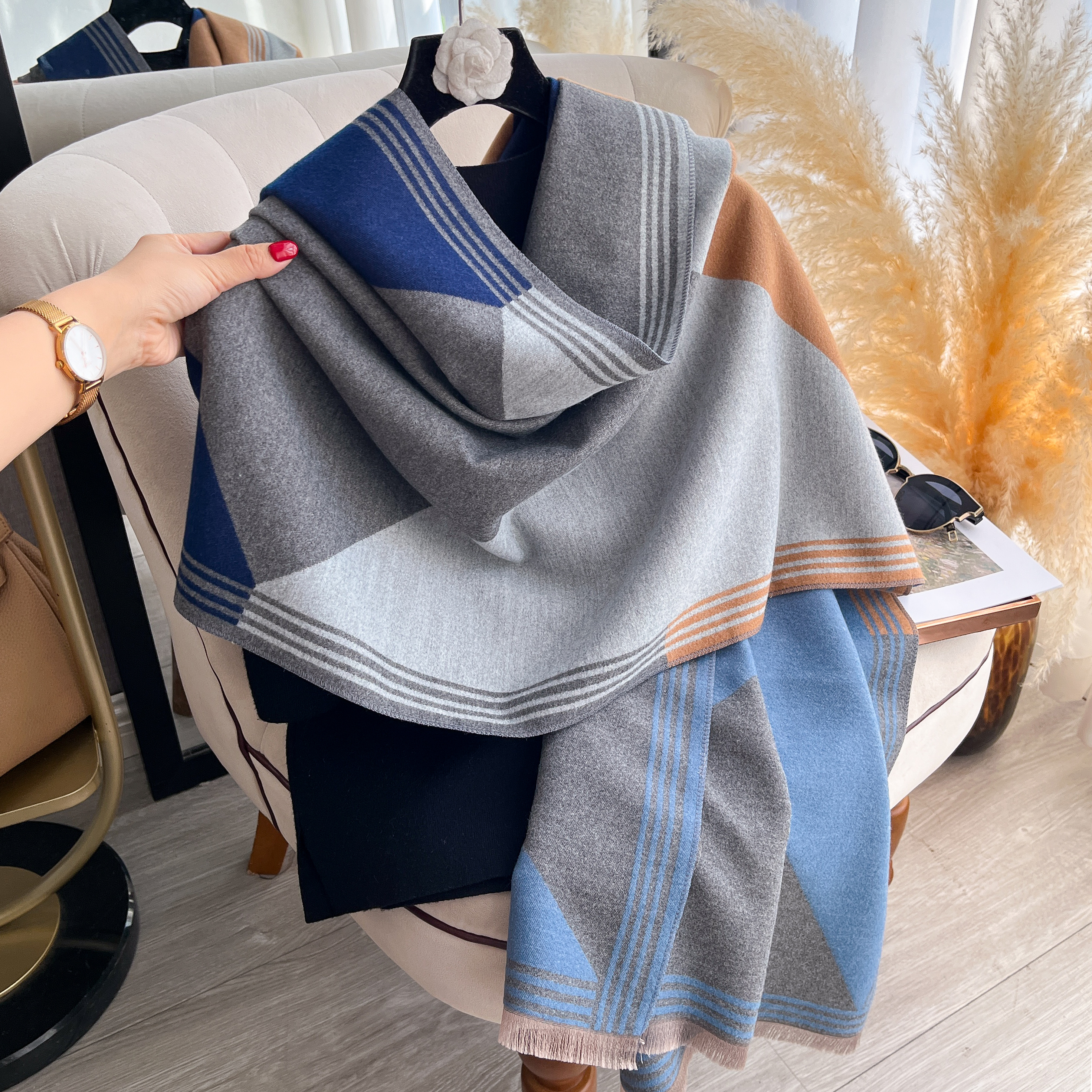 2025 Luxury Winter Cashmere Sc - Woven Scarf Blanket 리뷰 및 가격