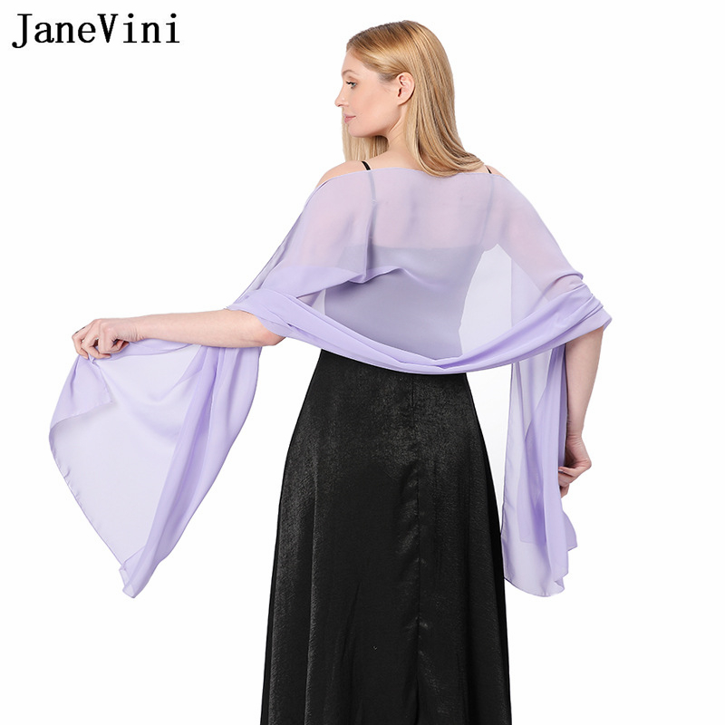 JaneVini Elegant Pink Chiffon  - Stole Wedding Shawl 리뷰 및 가격