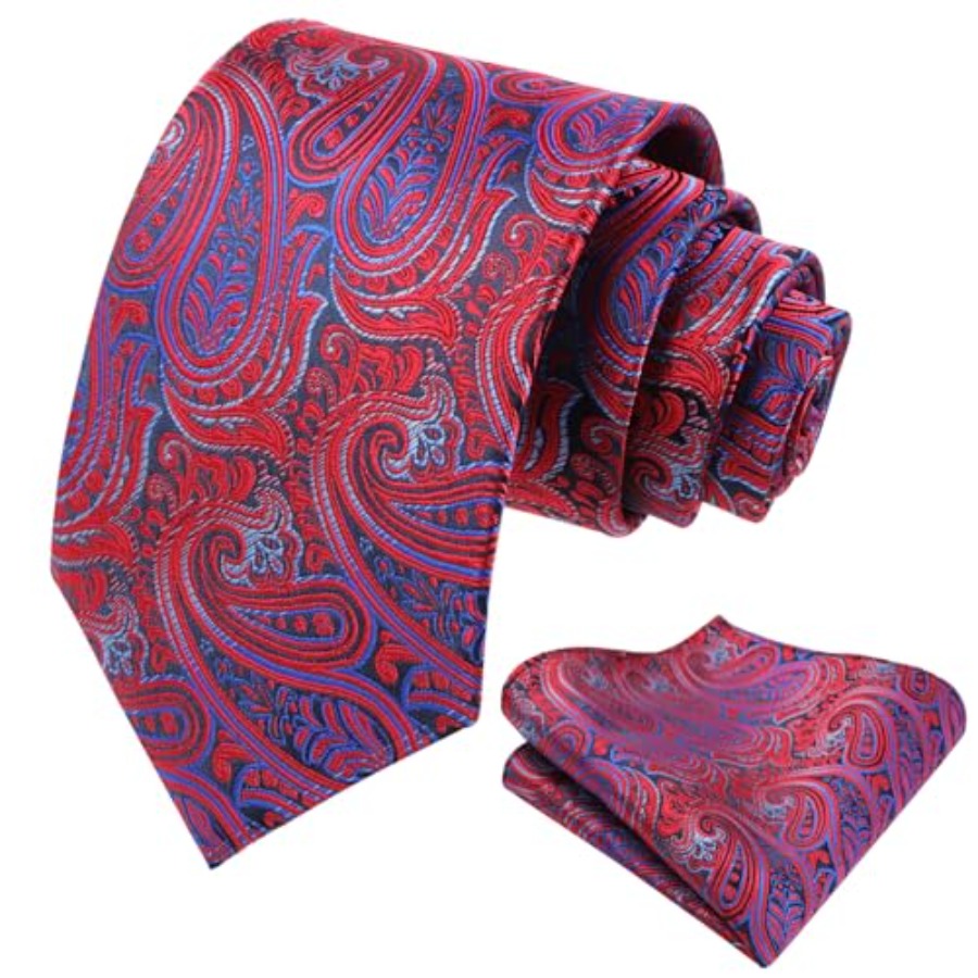 Mens Gradient Paisley Necktie  - Pocket Square Set 리뷰 및 가격