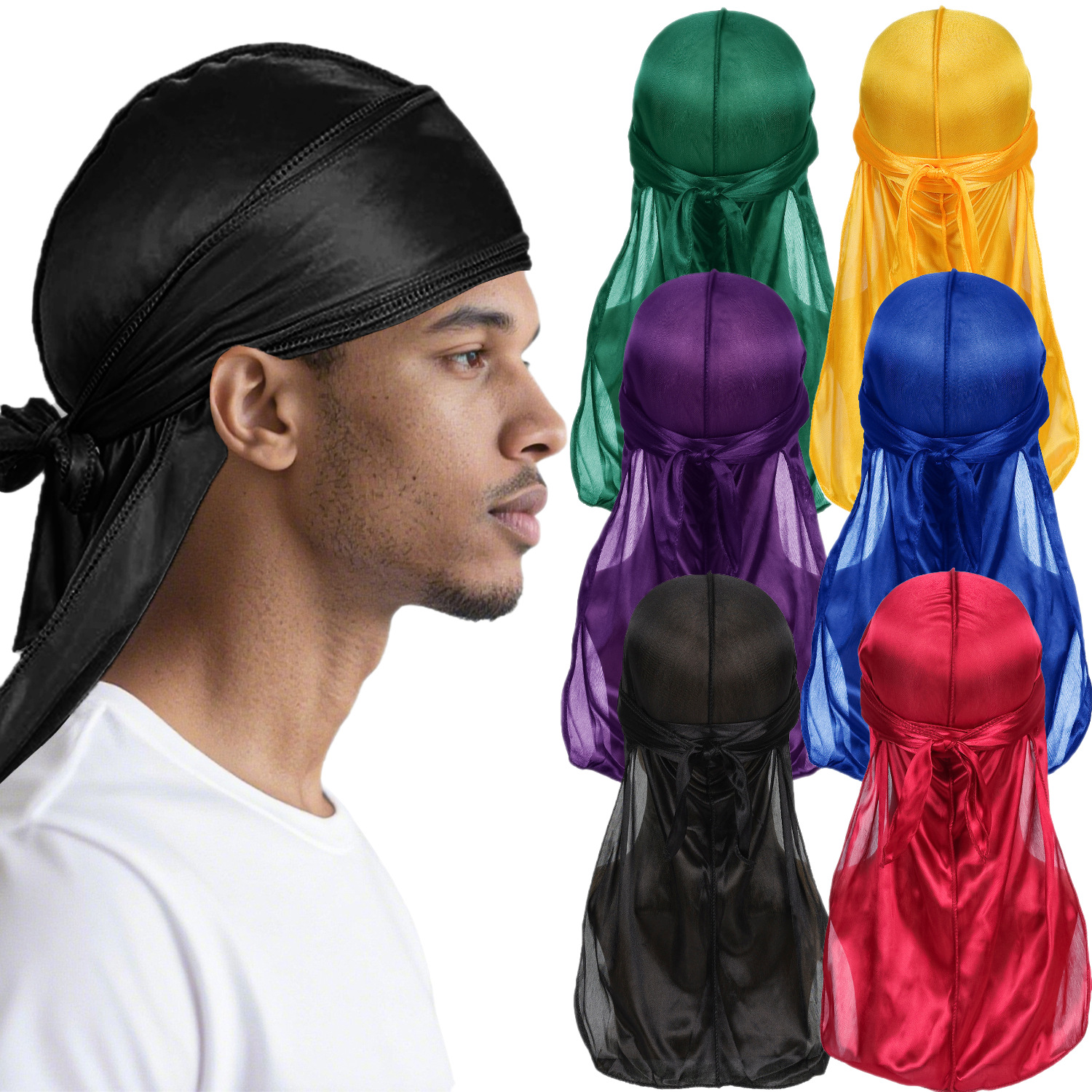 Men Satin Breathable Silky Dur - Bandana Doo Rag 리뷰 및 가격