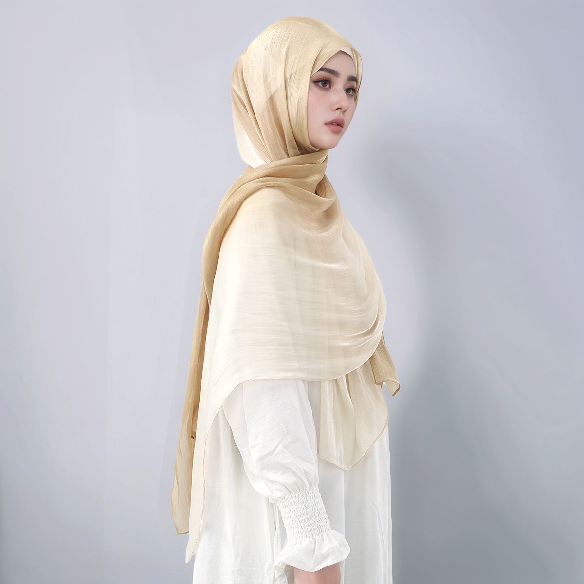 Gradient Twinkle Silk Hijab Sc - Head Wrap Turban 리뷰 및 가격