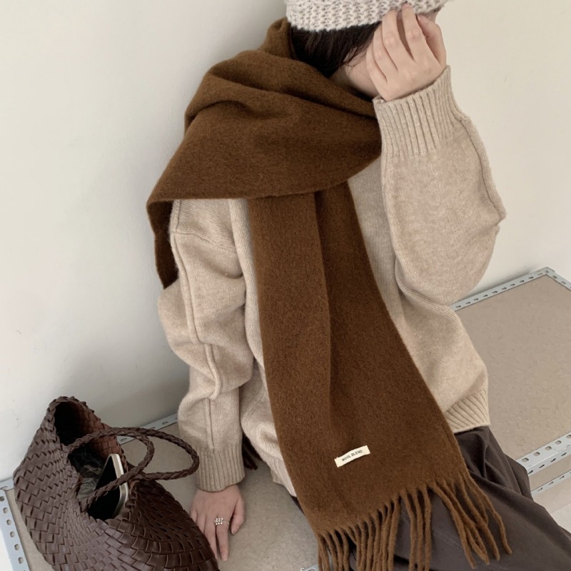 Korean Version Chic Solid Tass - Muffler Men Wool 리뷰 및 가격