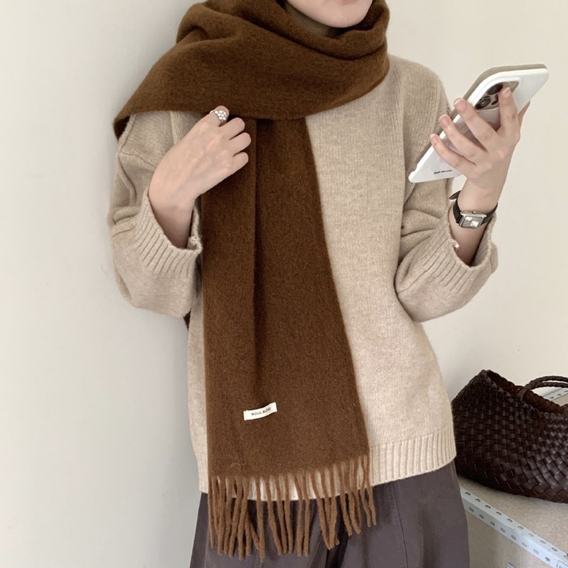 Korean Version Chic Solid Tass - Muffler Men Wool 리뷰 및 가격