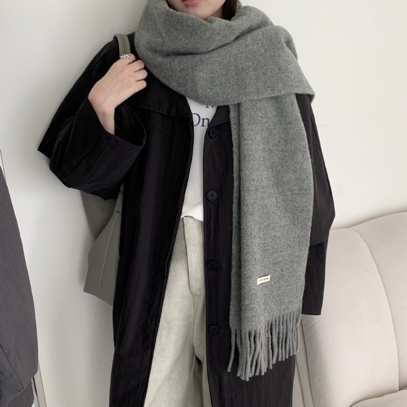 Korean Version Chic Solid Tass - Muffler Men Wool 리뷰 및 가격