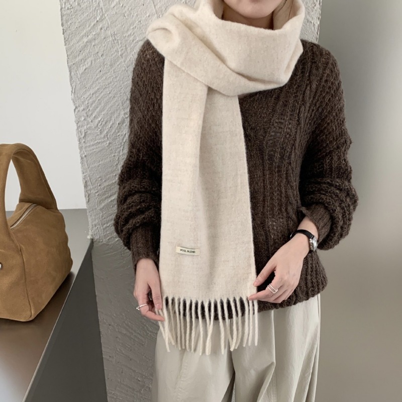 Korean Version Chic Solid Tass - Muffler Men Wool 리뷰 및 가격