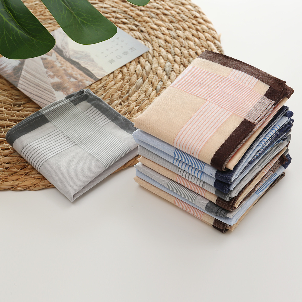 12Pcs 100% Cotton Yarn Dyed Ha - Handkerchief Cotton Men 리뷰 및 가격