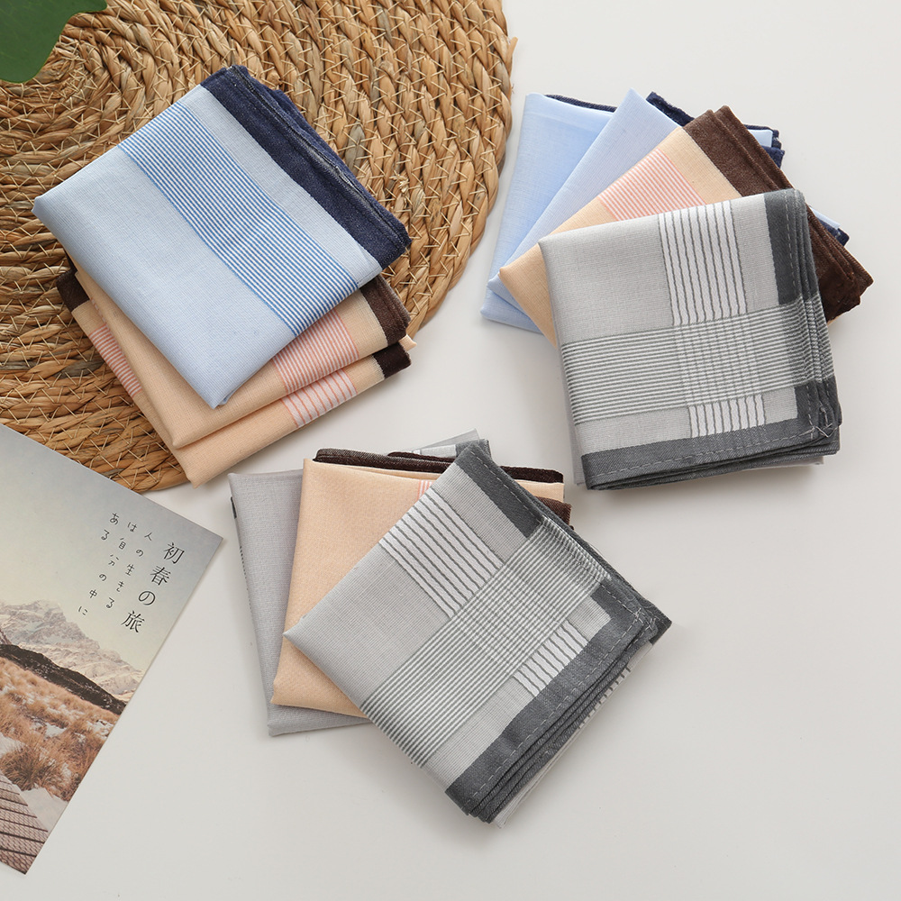 12Pcs 100% Cotton Yarn Dyed Ha - Handkerchief Cotton Men 리뷰 및 가격