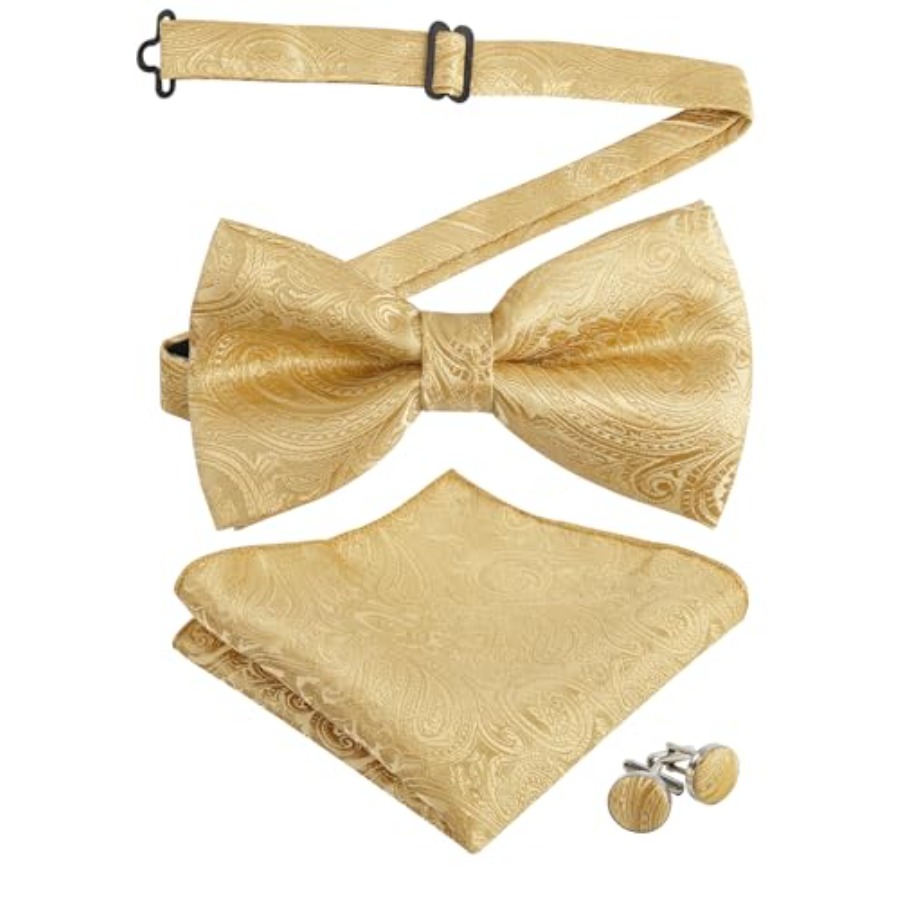Mens Paisley Bow Tie, Pocket S - Pocket Square Set 리뷰 및 가격