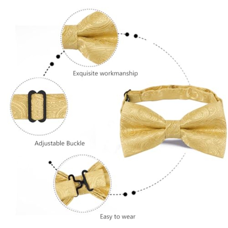 Mens Paisley Bow Tie, Pocket S - Pocket Square Set 리뷰 및 가격