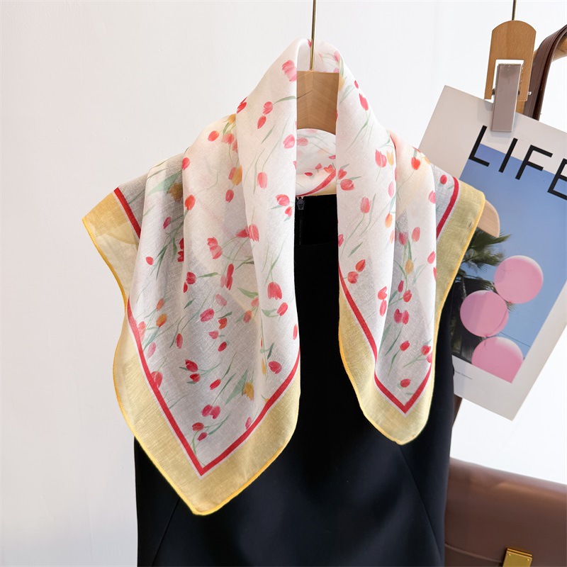 50cm Cotton Linen Square Scarf - Bandana Cotton 리뷰 및 가격