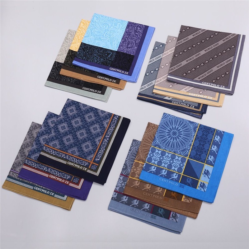 3Pcs Men's Pure Cotton Printed - Handkerchief Cotton Men 리뷰 및 가격