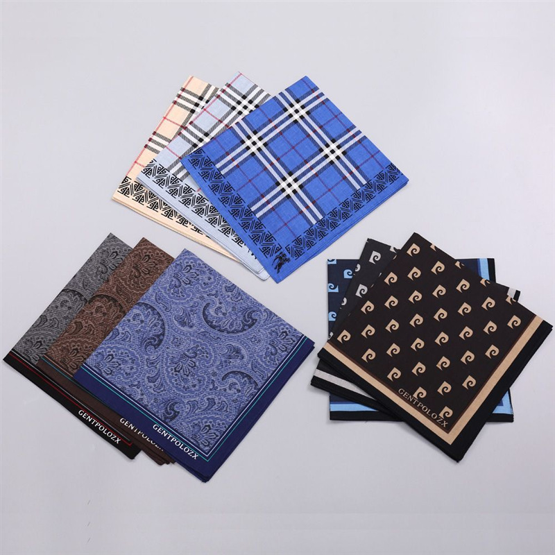 3Pcs Men's Pure Cotton Printed - Handkerchief Cotton Men 리뷰 및 가격