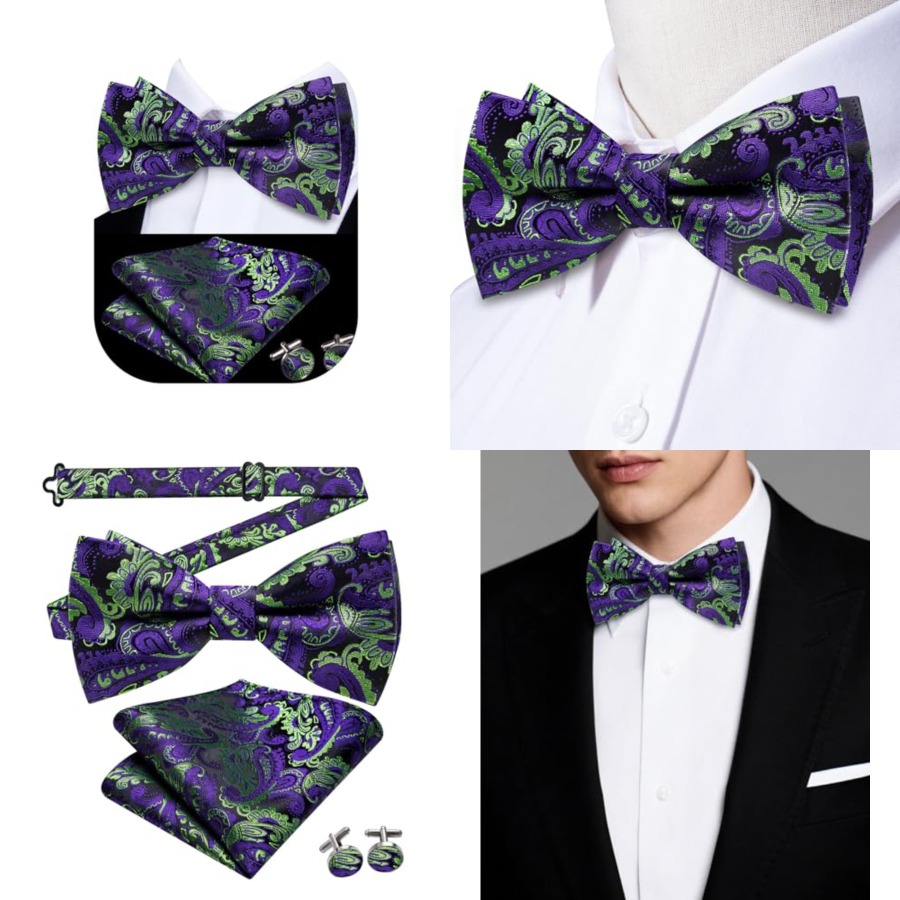 Mens Paisley Striped Bowtie Se - Bow Tie Pre Tied 리뷰 및 가격