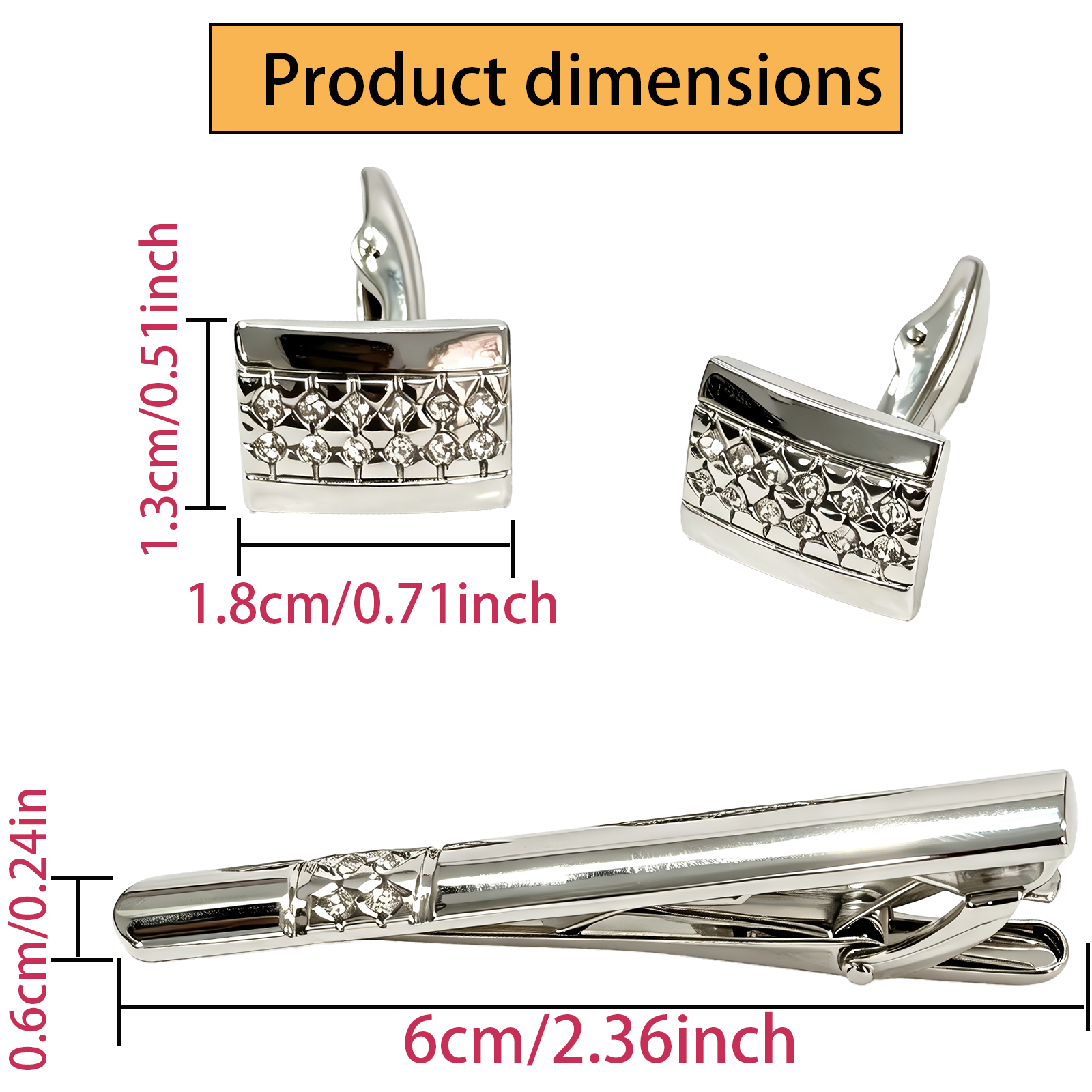 Mens Cufflinks & Tie Clip Set  - Tie Bar Set Gift 리뷰 및 가격