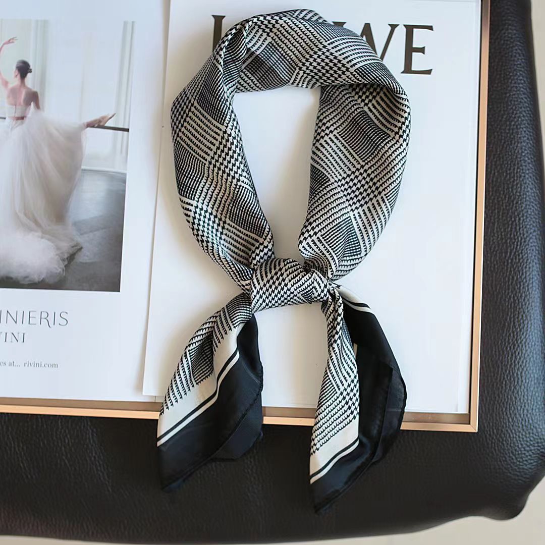 New Fashion Zebra Printed Squa - Ascot Neck Scarf 리뷰 및 가격