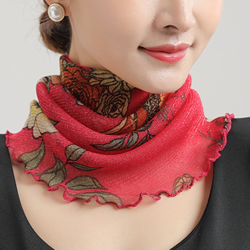 Spring Summer Chiffon Neck Col - Silk Neck Scarf 리뷰 및 가격