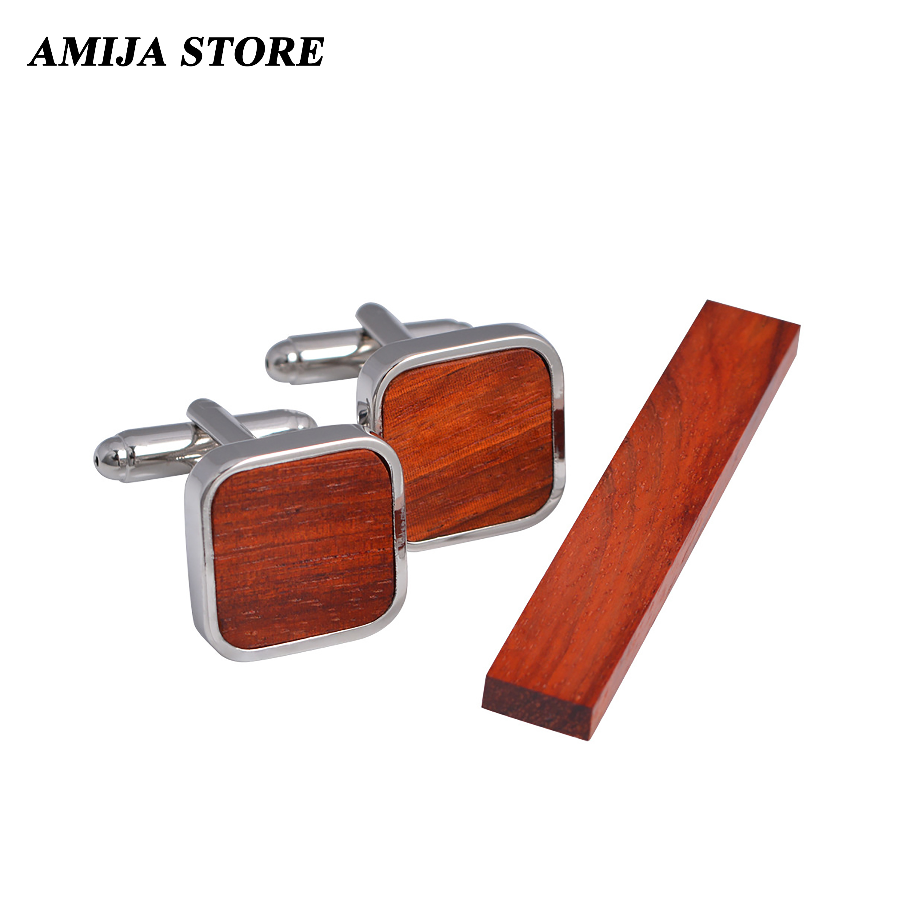 High Quality Wooden Cufflinks  - Tie Bar Set Gift 리뷰 및 가격