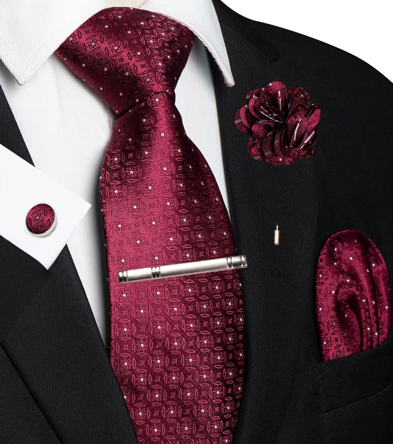 5PCS Men's Tie Set with Pocket - Pocket Square Set 리뷰 및 가격